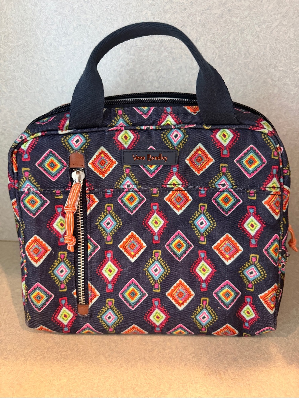 Vera Bradley Mini Medallions Lunch Cooler Lunchbox Navy